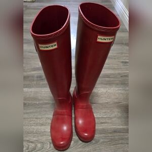 Hunter Women's Red Rain Boots